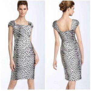 Tadashi Shoji Animal Print Draped Dress